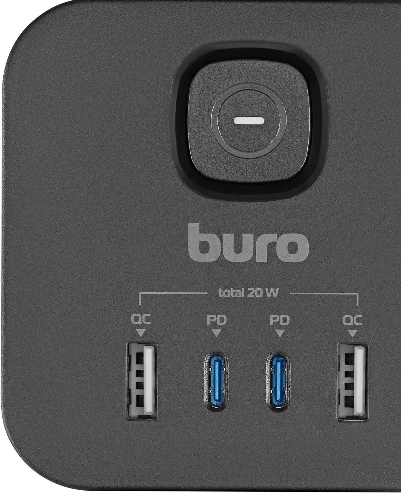 Сетевой разветвитель Buro BU-PW3UC-Plus-B 3 розетки черный коробка - фото 4