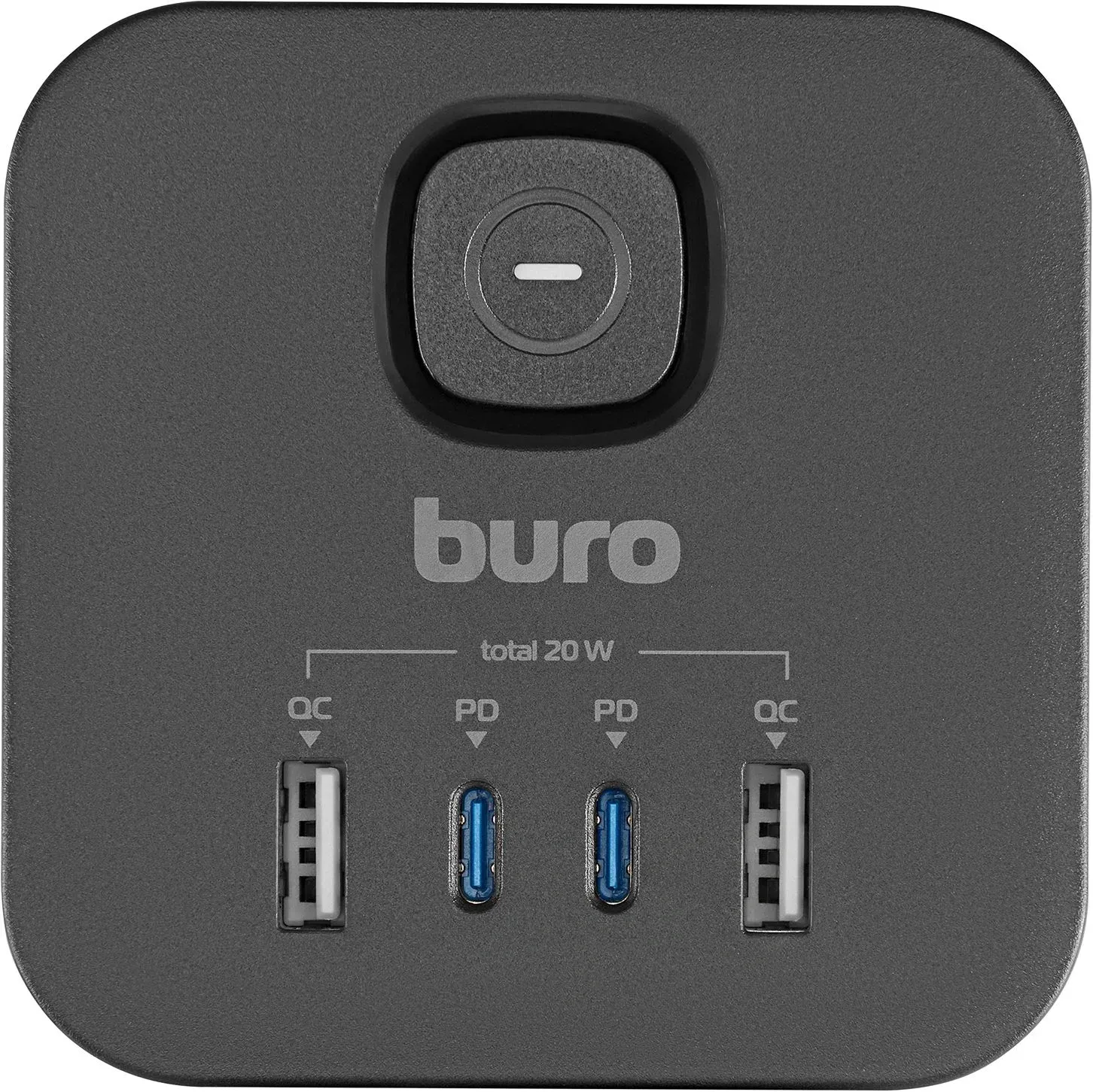 Сетевой разветвитель Buro BU-PW3UC-Plus-B 3 розетки черный коробка - фото 8