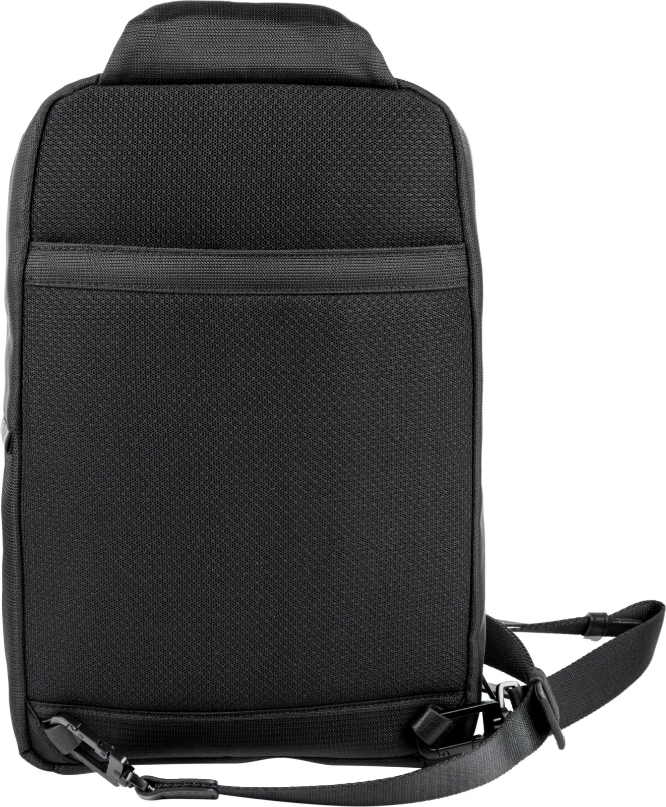 Рюкзак слинг мужской Piquadro Marcel CA6448W138/N черный нейлон/натур.кожа - фото 3