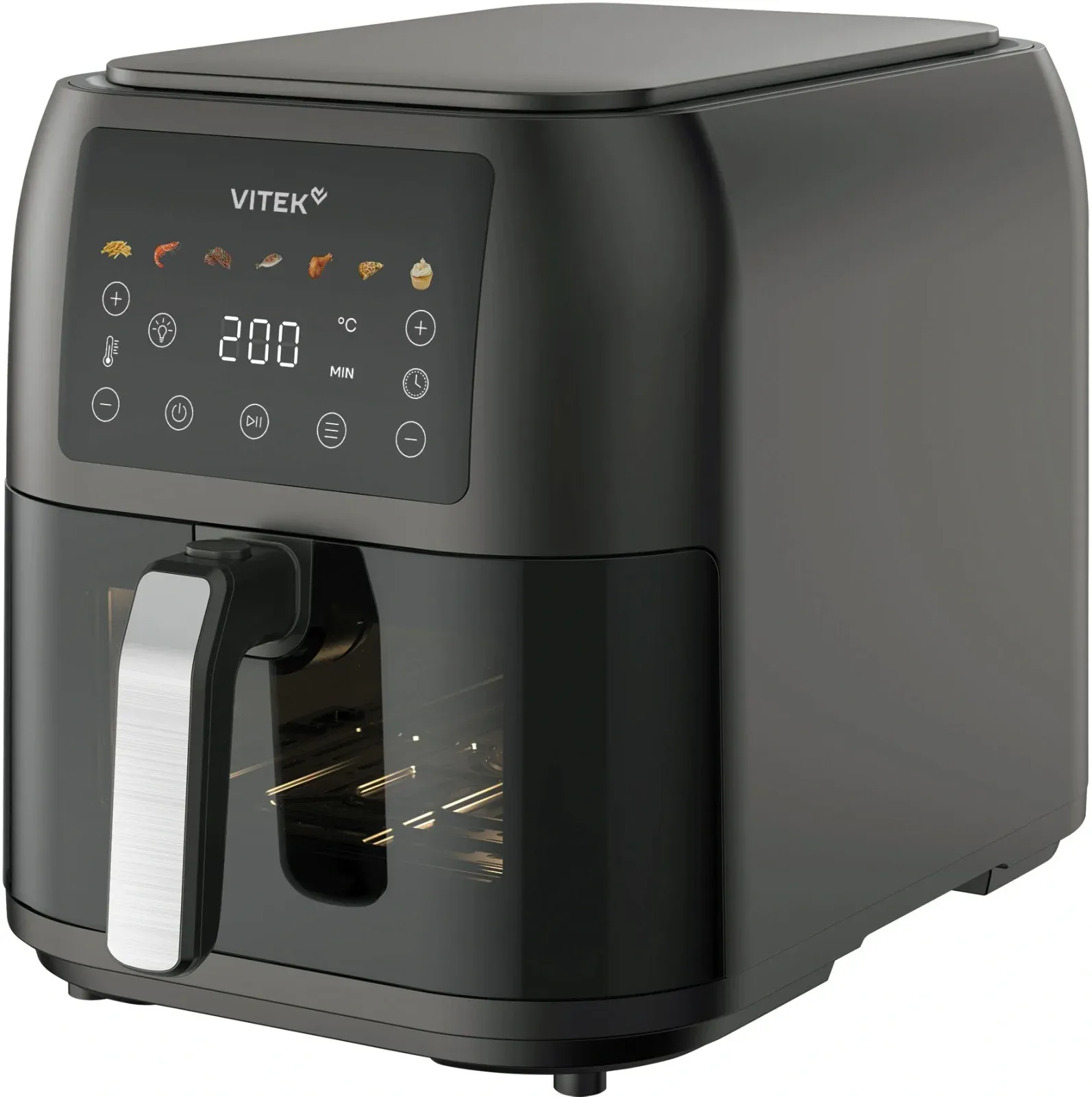 Аэрогриль Vitek VT-AF8001 8л 1700Вт темно-серый/черный - фото 2