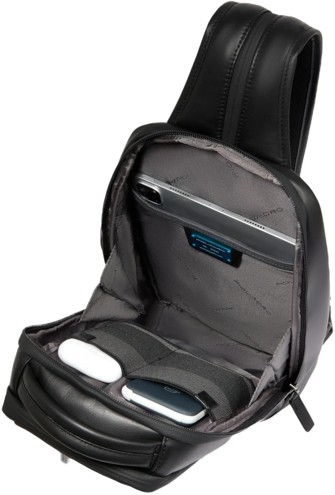 Рюкзак слинг Piquadro Urban CA6801UB00/N черный натур.кожа, 8 л - фото 5