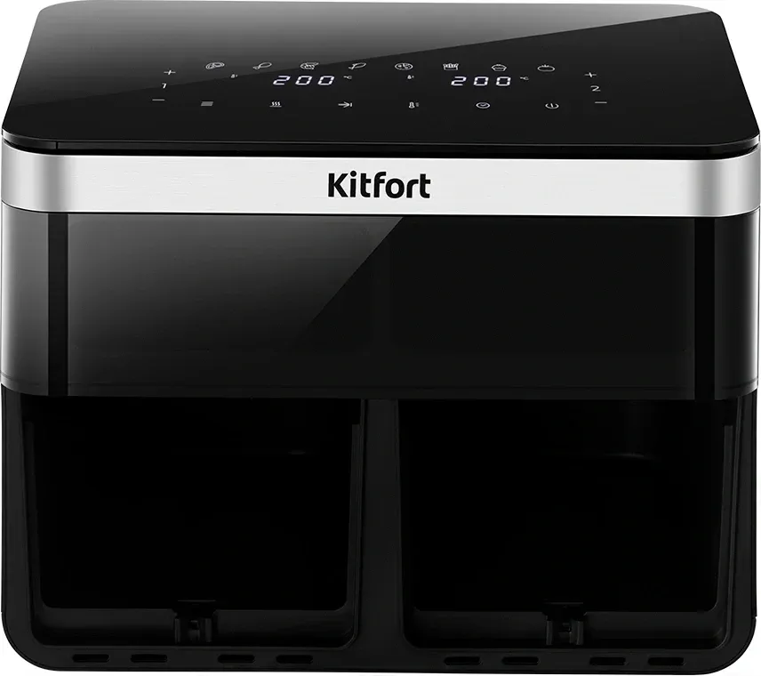 Аэрогриль Kitfort КТ-8110 8.6л 2700Вт серебристый/черный - фото 3