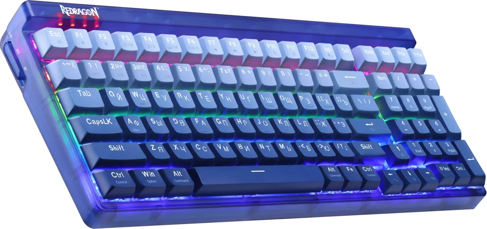 Клавиатура Redragon Garen Pro механическая синий USB беспроводная BT/Radio for gamer LED 71745 кабель 1.5м - фото 3