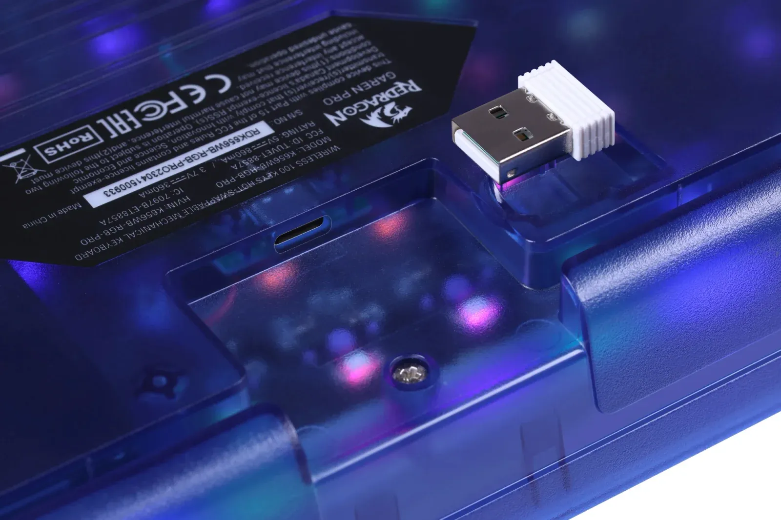 Клавиатура Redragon Garen Pro механическая синий USB беспроводная BT/Radio for gamer LED 71745 кабель 1.5м - фото 7