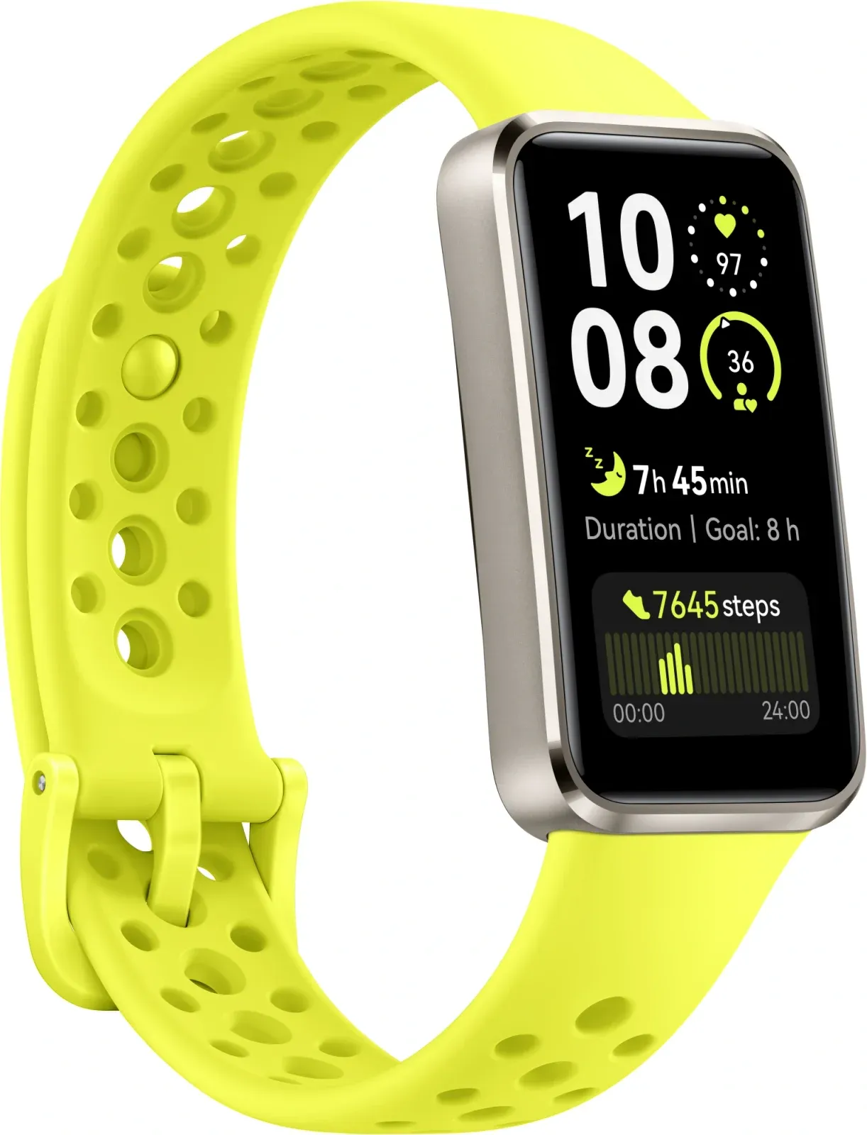 Фитнес-трекер Huawei Band 10 Nora-B29F AMOLED корп.:серебристый рем.:зеленый 55020ELC - фото 3