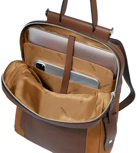 Рюкзак женский Piquadro Lyra CA4576W92T/CU табачный ткань/натур.кожа - фото 4
