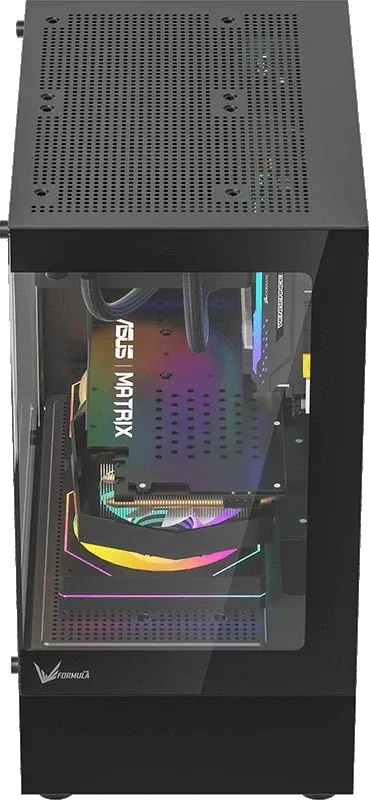 Корпус Formula Crystal Z1CM черный без БП mATX 5x120mm 1xUSB3.0 audio bott PSU - фото 7