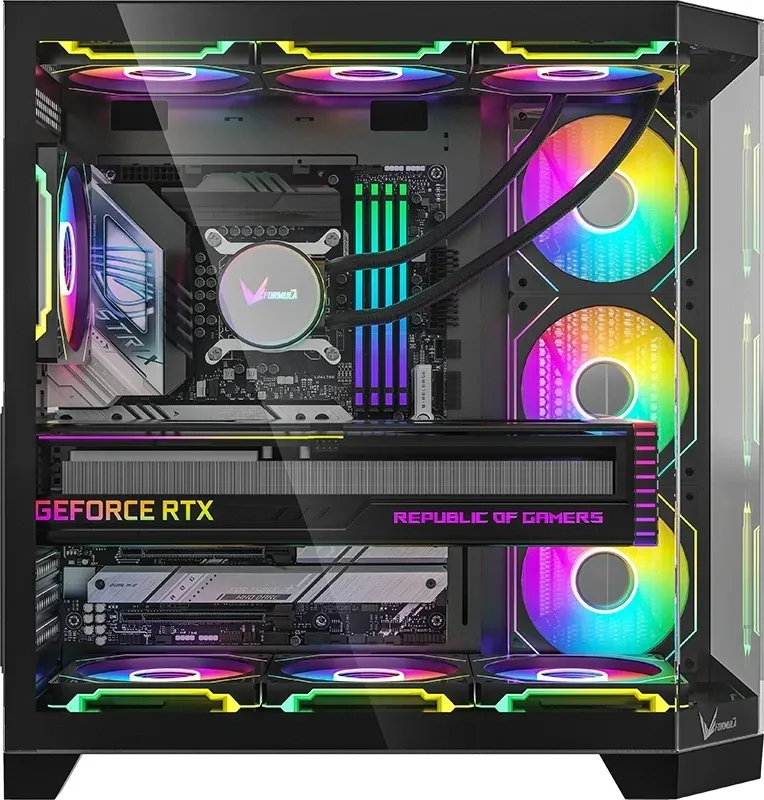 Корпус Formula Crystal Z6 Floe черный без БП ATX 2xUSB3.0 audio bott PSU - фото 4
