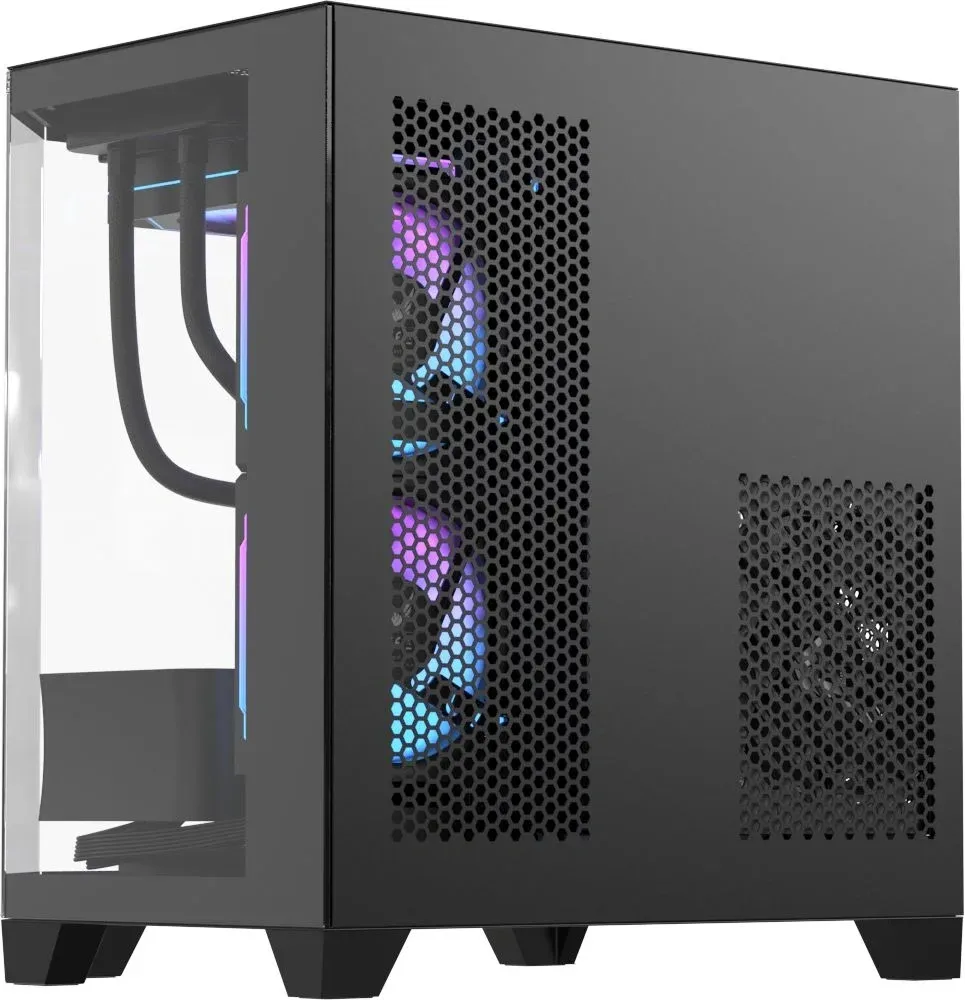 Корпус Formula Crystal Z6M Floe черный без БП mATX 4x120mm 2xUSB3.0 audio bott PSU - фото 2
