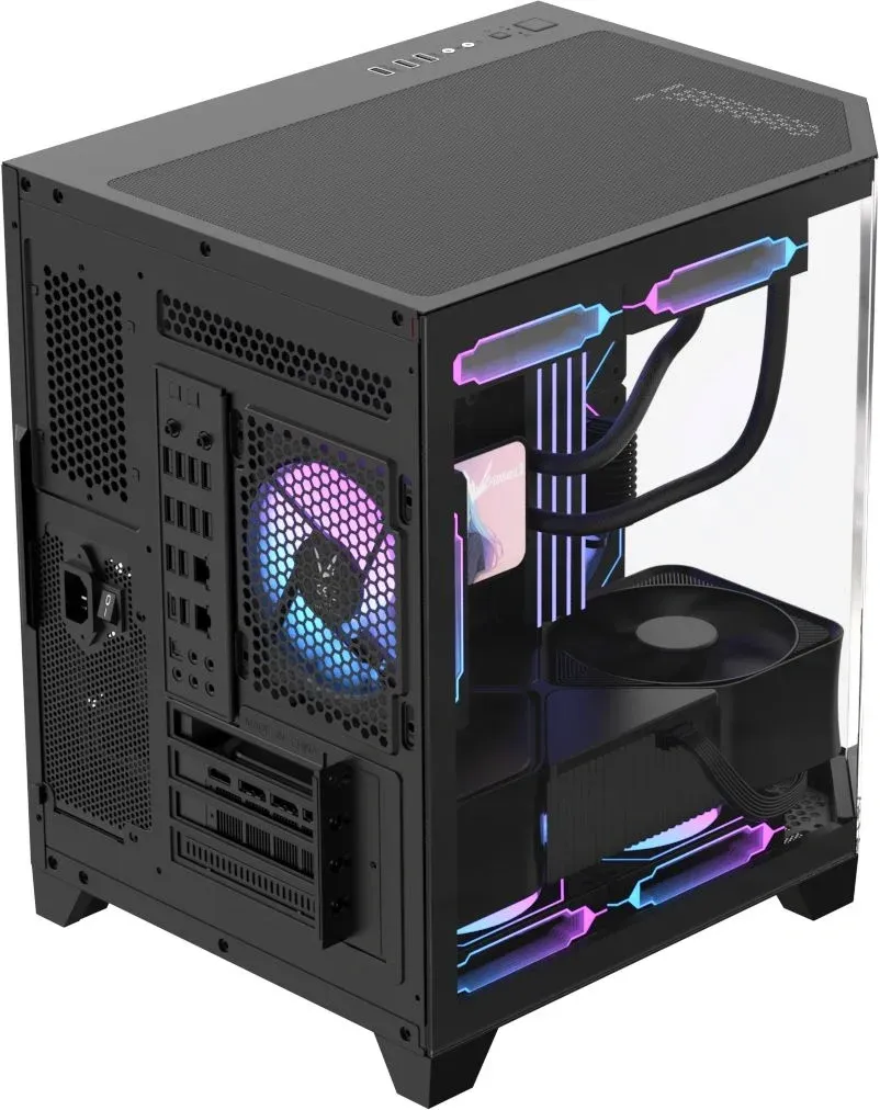 Корпус Formula Crystal Z6M Floe черный без БП mATX 4x120mm 2xUSB3.0 audio bott PSU - фото 4
