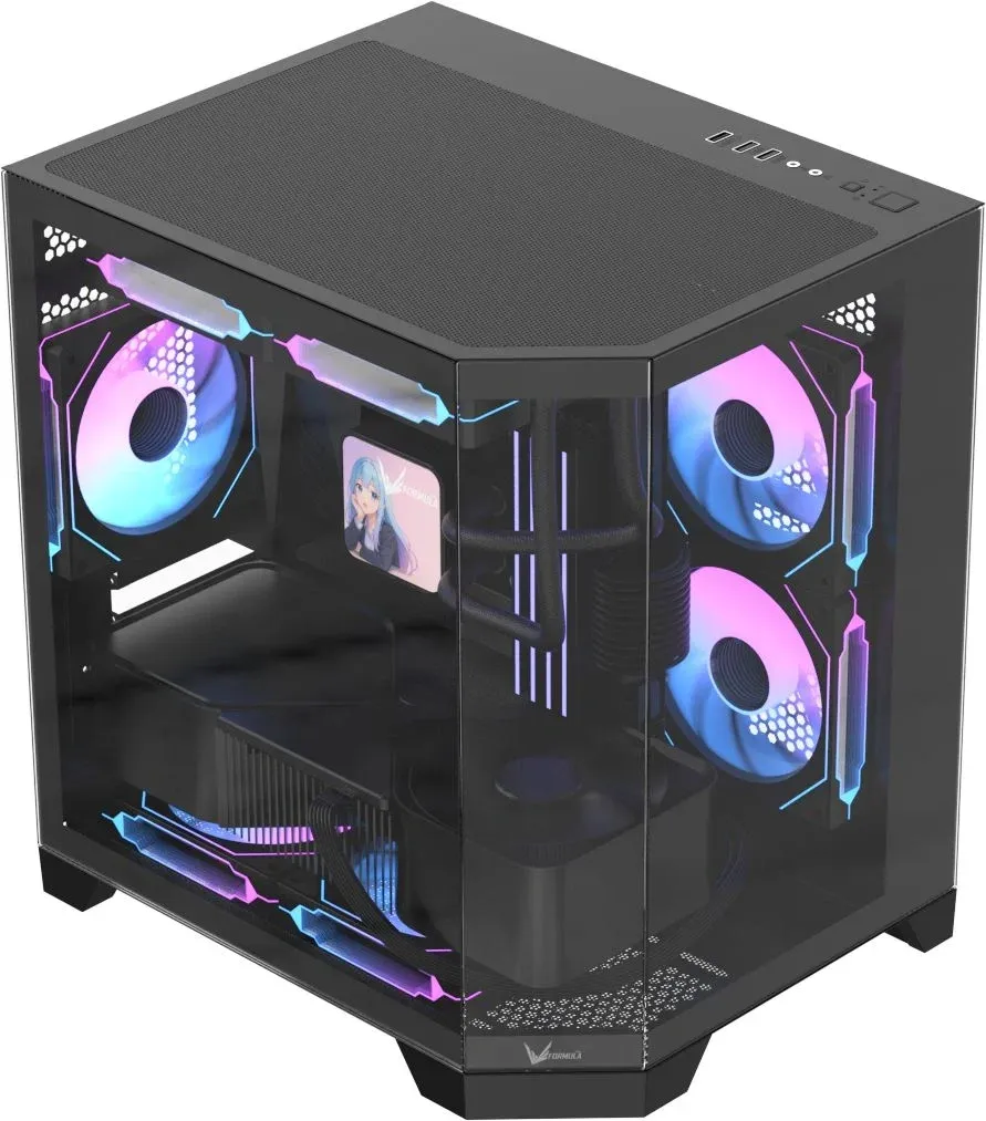 Корпус Formula Crystal Z6M Floe черный без БП mATX 4x120mm 2xUSB3.0 audio bott PSU - фото 5