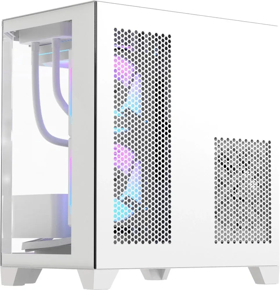 Корпус Formula Crystal Z6M Floe белый без БП mATX 4x120mm 2xUSB3.0 audio bott PSU - фото 3