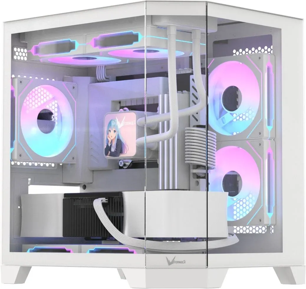Корпус Formula Crystal Z6M Floe белый без БП mATX 4x120mm 2xUSB3.0 audio bott PSU - фото 7