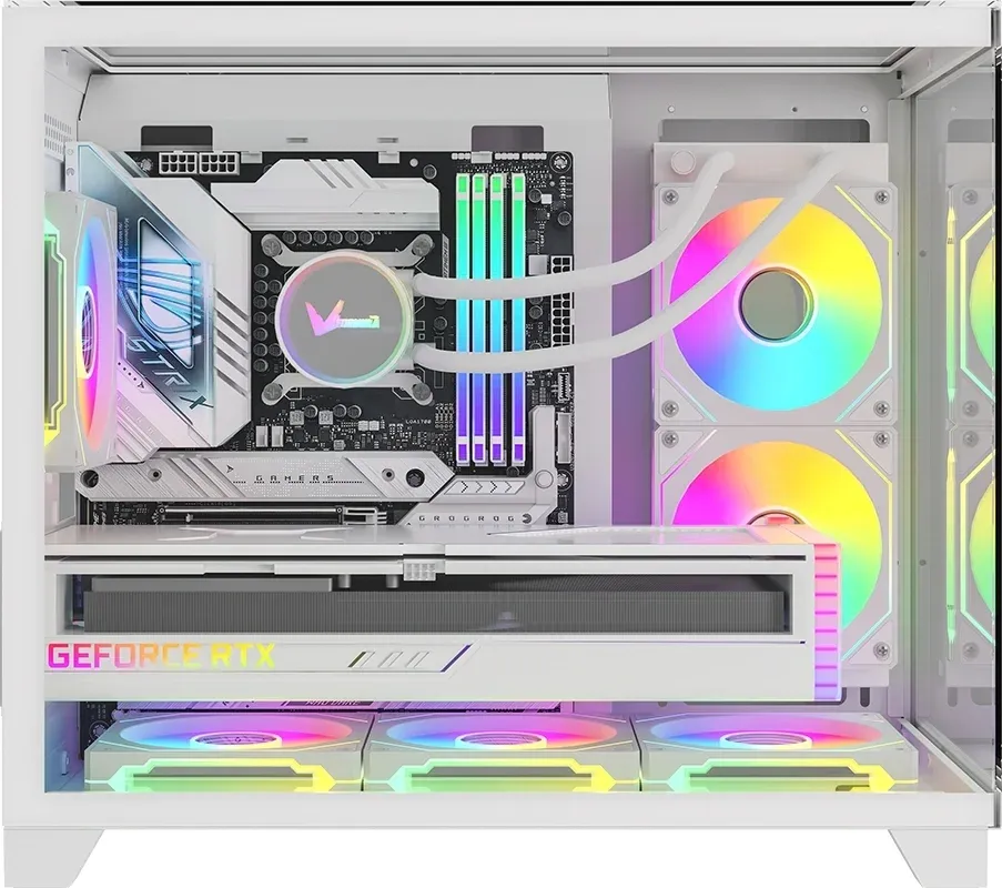 Корпус Formula Crystal Z9ML Floe белый без БП mATX 1xUSB3.0 1xUSB3.1 audio bott PSU - фото 3