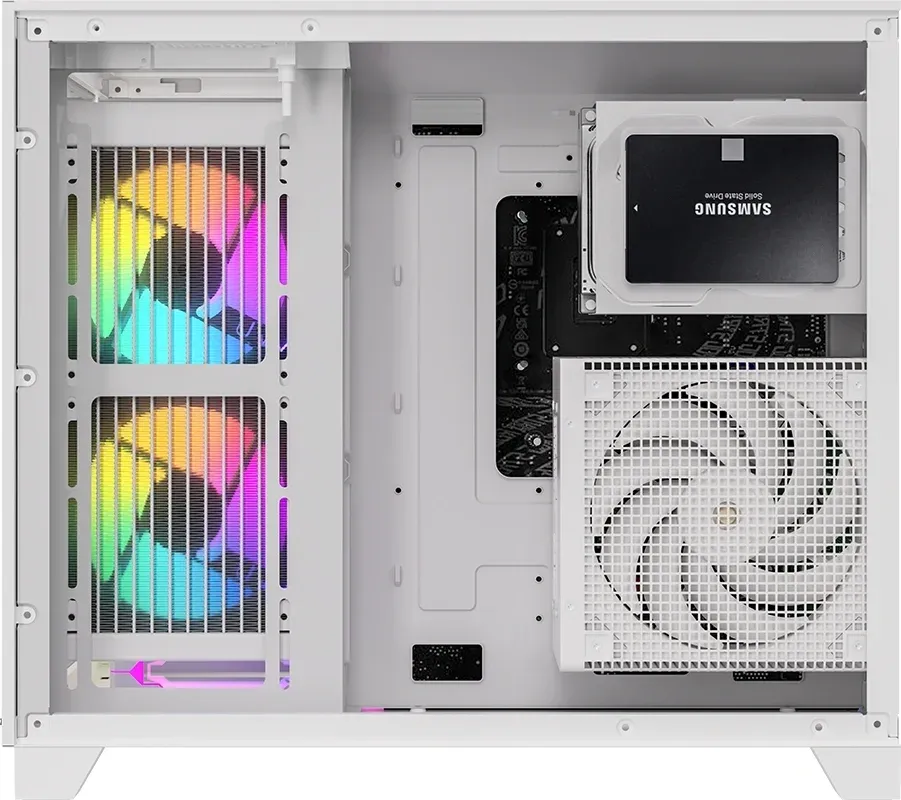 Корпус Formula Crystal Z9ML Floe белый без БП mATX 1xUSB3.0 1xUSB3.1 audio bott PSU - фото 4