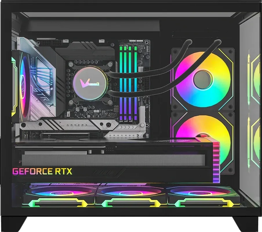 Корпус Formula Crystal Z9ML Floe черный без БП mATX 1xUSB3.0 1xUSB3.1 audio bott PSU - фото 3
