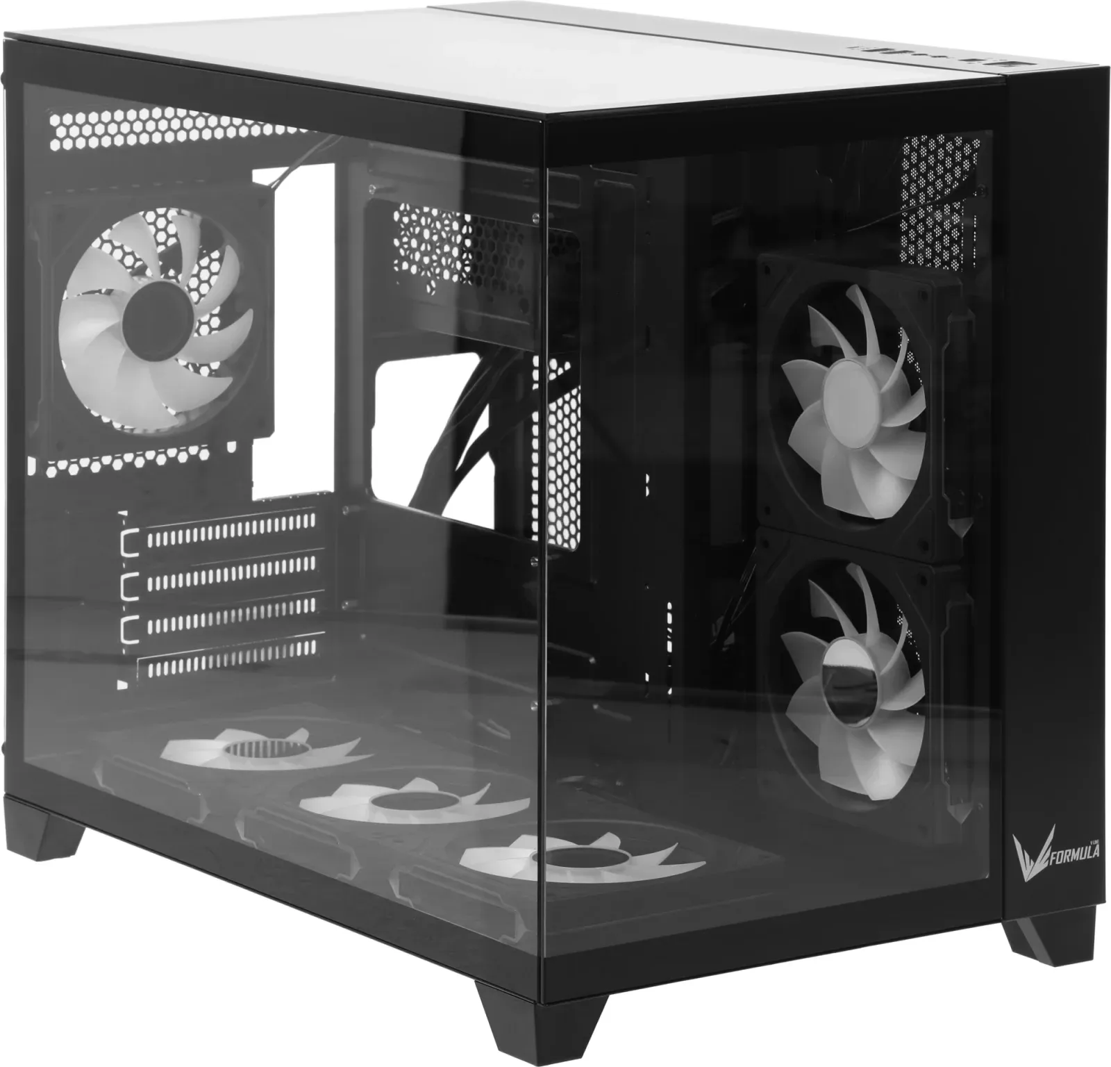 Корпус Formula Crystal Z9ML Floe черный без БП mATX 1xUSB3.0 1xUSB3.1 audio bott PSU - фото 6