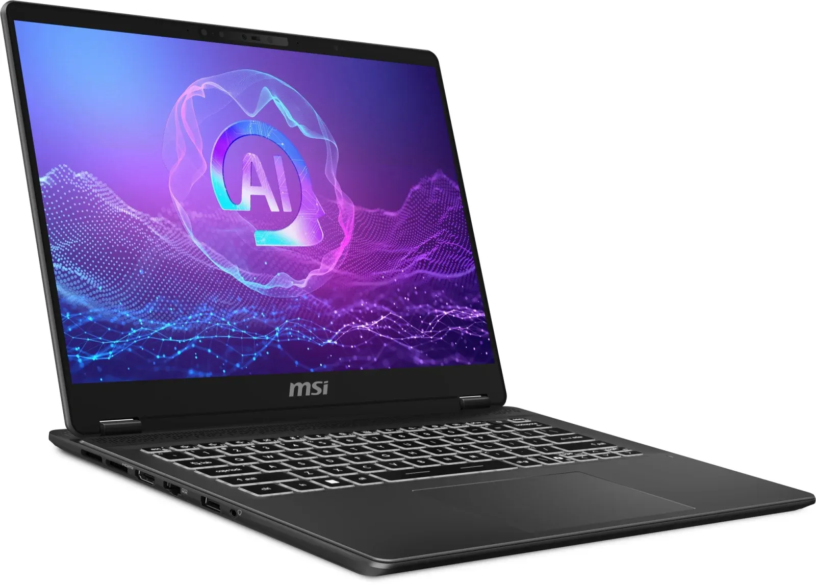 Ноутбук MSI Prestige 14 AI+ Evo C2VMG-026RU Core Ultra 7 258V 32Gb SSD1Tb Intel Arc 140V 14 OLED 2.8K 2880x1800 Windows 11 Home grey WiFi BT Cam 9S7-14N321-026 - фото 2