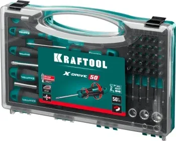 Набор отверток Kraftool 25815 в компл.:50 предметов жесткий кейс - фото 8