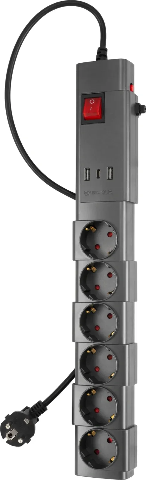 Аксессуары BURO 600SPro-16-1.8-USB-G графитовый - фото 2