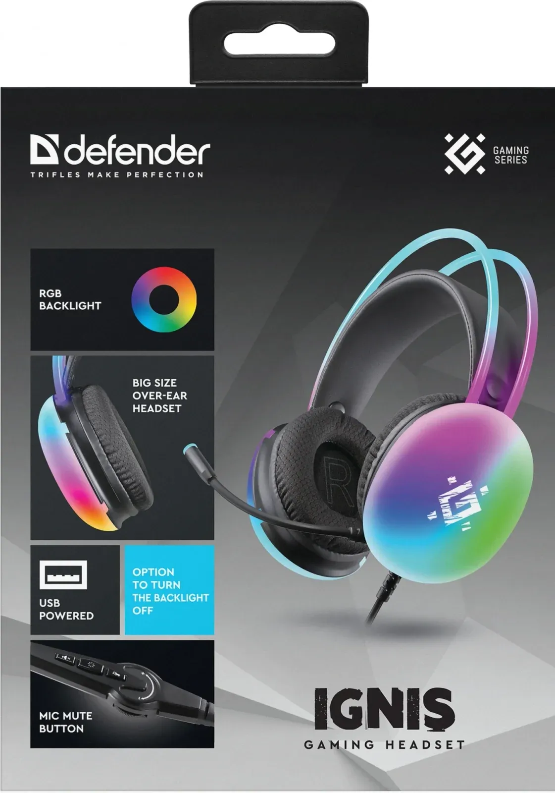 Наушники с микрофоном Defender Ignis черный 2.2м накладные USB оголовье 64441 - фото 8