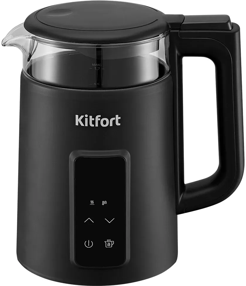 Чайник электрический Kitfort КТ-6714 1.7л. 2200Вт черный корпус: стекло/пластик - фото 4