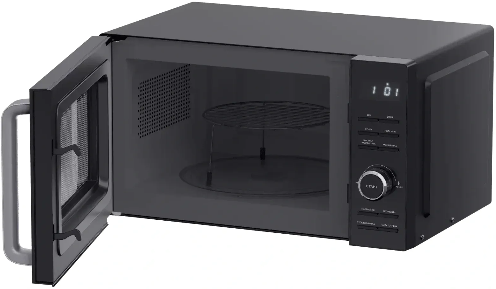 Микроволновая Печь Haier HMG-DG207BA 20л. 700Вт черный, 20 л - фото 3