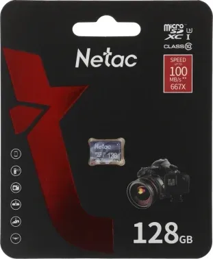 Флеш карта microSDXC 128GB Netac P500 Ultra w/o adapter - фото 7