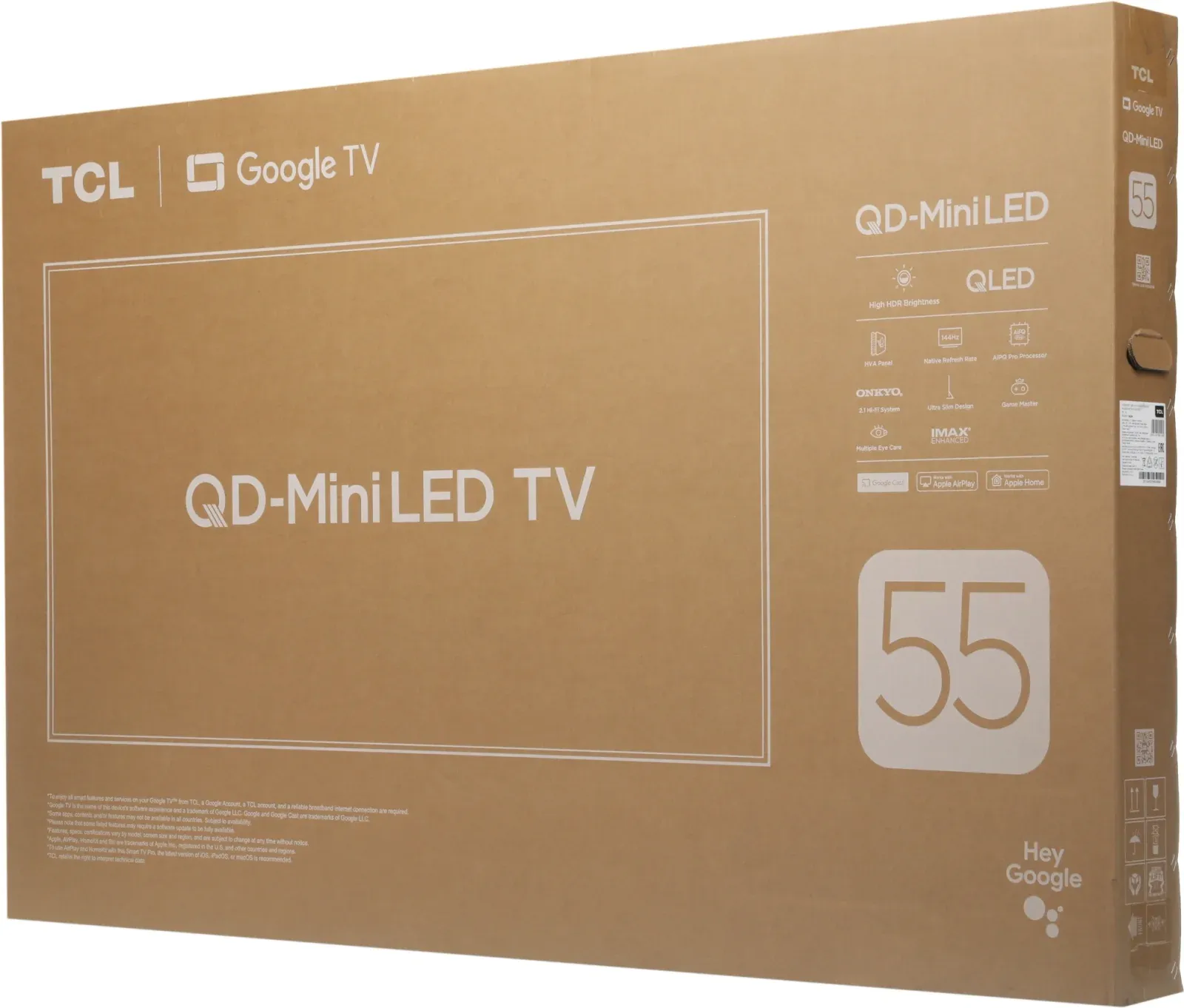 Телевизор LED TCL 55 55C6K QD-Mini LED Frameless черный 4K Ultra HD 144Hz MEMC DVB-T DVB-T2 DVB-C DVB-S DVB-S2 USB WiFi Smart TV RUS - фото 7