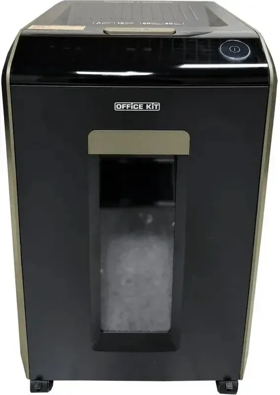 Шредер Office Kit SA200M1,9х10 черный/серый с автоподачей секр.P-5 фрагменты 220лист. 40лтр. скобы пл.карты - фото 3