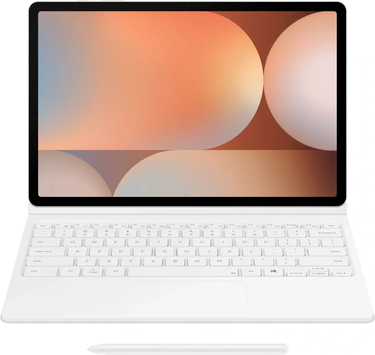Чехол-клавиатура Samsung для Samsung Galaxy Tab S9+/S9 FE+/S10+ Book Cover Keyboard поликарбонат/полиуретан белый EF-DX825UWRGRU
