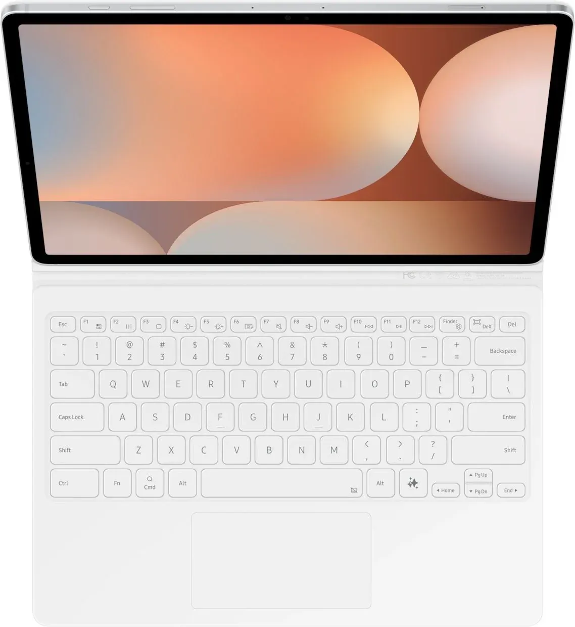 Чехол-клавиатура Samsung для Samsung Galaxy Tab S9+/S9 FE+/S10+ Book Cover Keyboard поликарбонат/полиуретан белый EF-DX825UWRGRU - фото 2