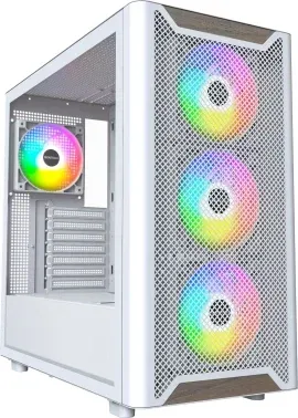 Корпус Montech XR Wood белый без БП ATX 9x120mm 4x140mm 2xUSB3.0 audio bott PSU - фото 8