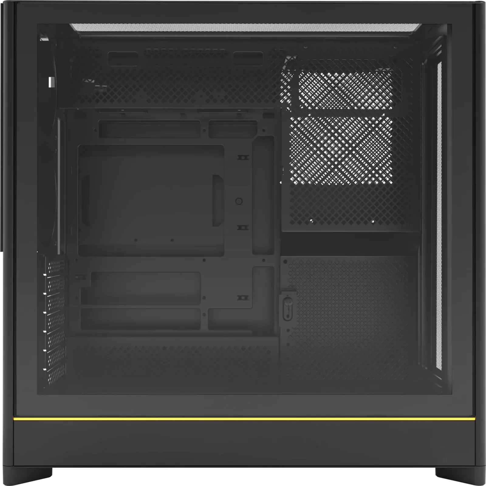 Корпус Montech HS01 черный без БП ATX 11x120mm 2x140mm 2xUSB3.0 audio - фото 4