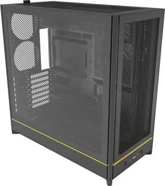 Корпус Montech HS01 черный без БП ATX 11x120mm 2x140mm 2xUSB3.0 audio - фото 8
