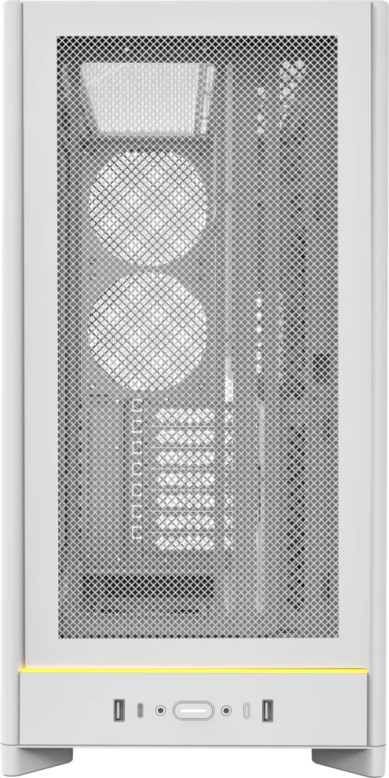 Корпус Montech HS01 белый без БП ATX 11x120mm 2x140mm 2xUSB3.0 audio - фото 3