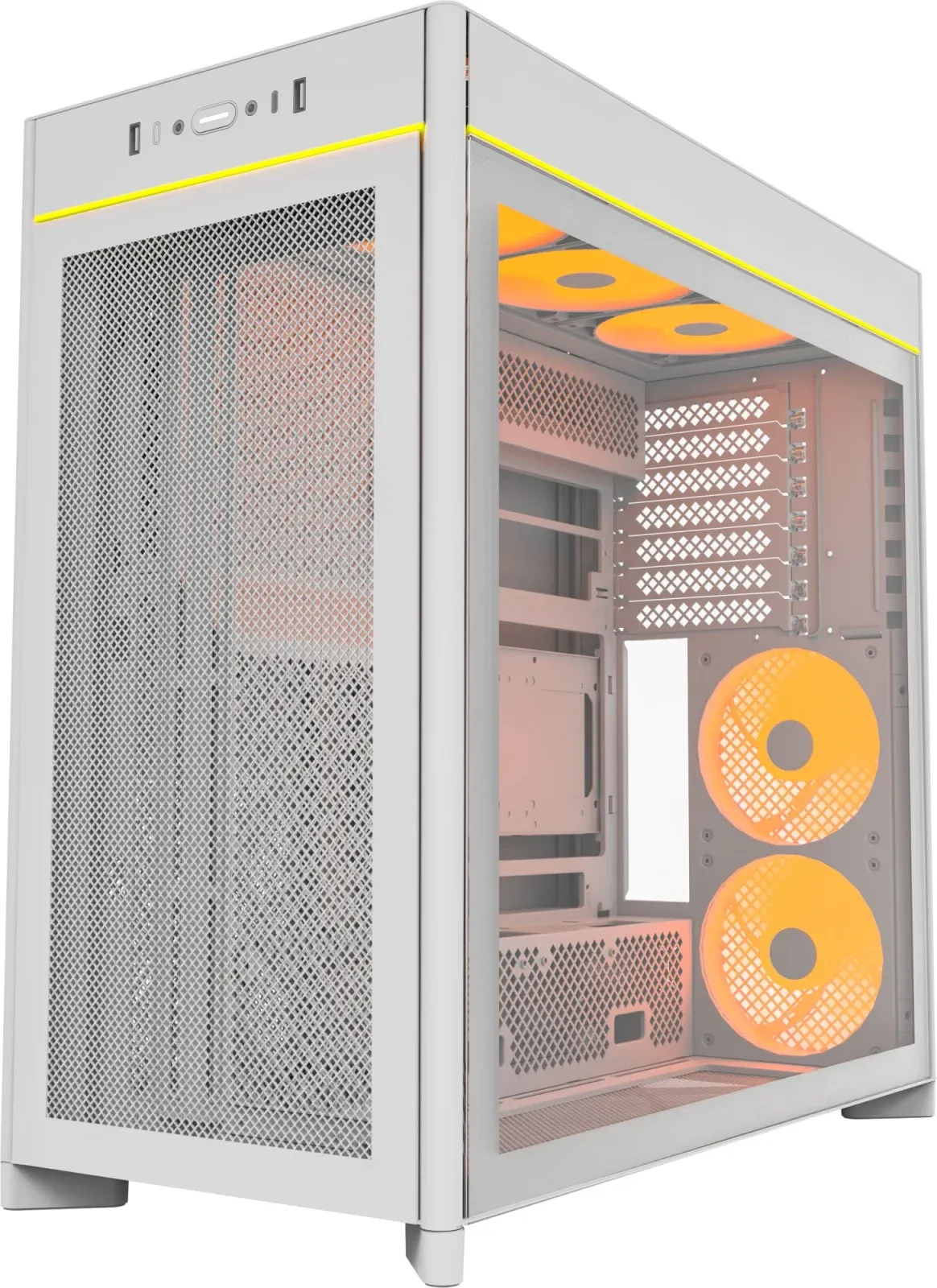 Корпус Montech HS01 Pro белый без БП ATX 6x120mm 2x140mm 2xUSB3.0 audio - фото 2
