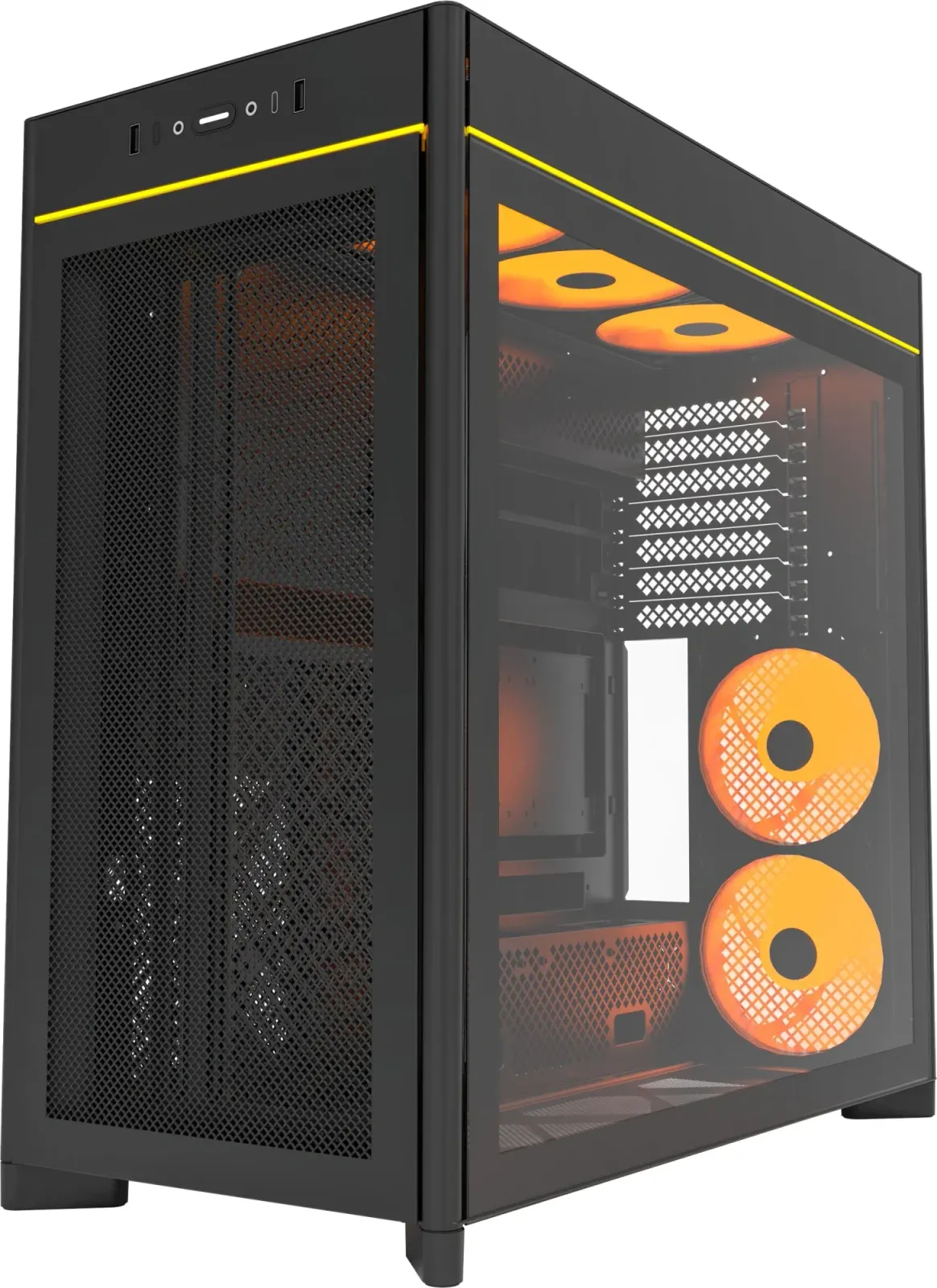 Корпус Montech HS01 Pro черный без БП ATX 6x120mm 2x140mm 2xUSB3.0 audio - фото 2