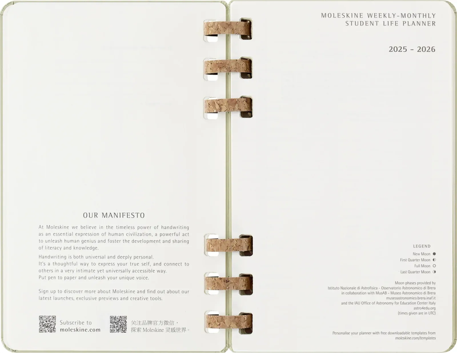 Еженедельник Moleskine ACADEMIC SPIRAL Large 150х210мм 200стр. спираль киви - фото 3