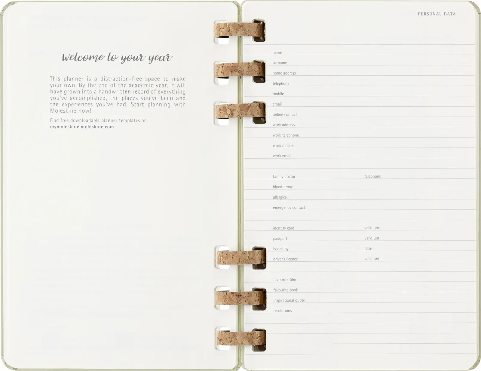 Еженедельник Moleskine ACADEMIC SPIRAL Large 150х210мм 200стр. спираль киви - фото 4