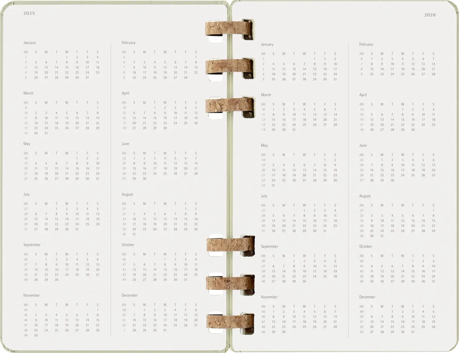 Еженедельник Moleskine ACADEMIC SPIRAL Large 150х210мм 200стр. спираль киви - фото 5