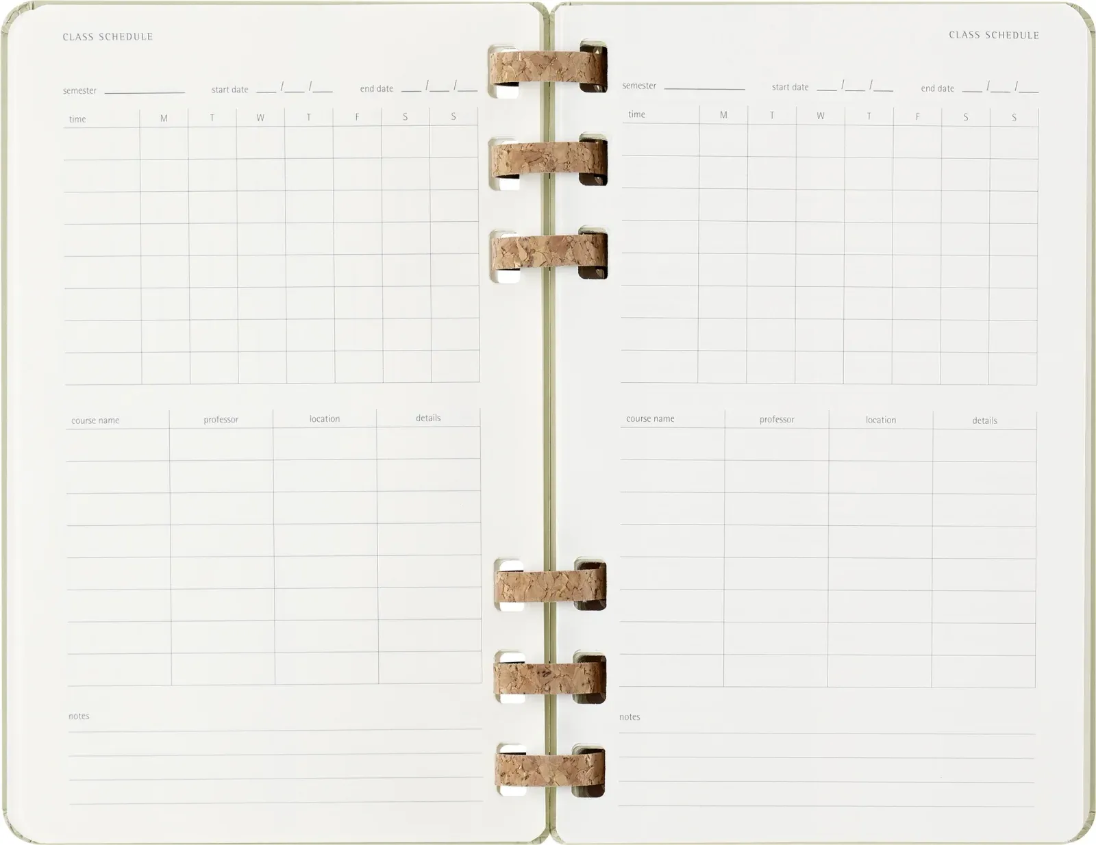Еженедельник Moleskine ACADEMIC SPIRAL Large 150х210мм 200стр. спираль киви - фото 6