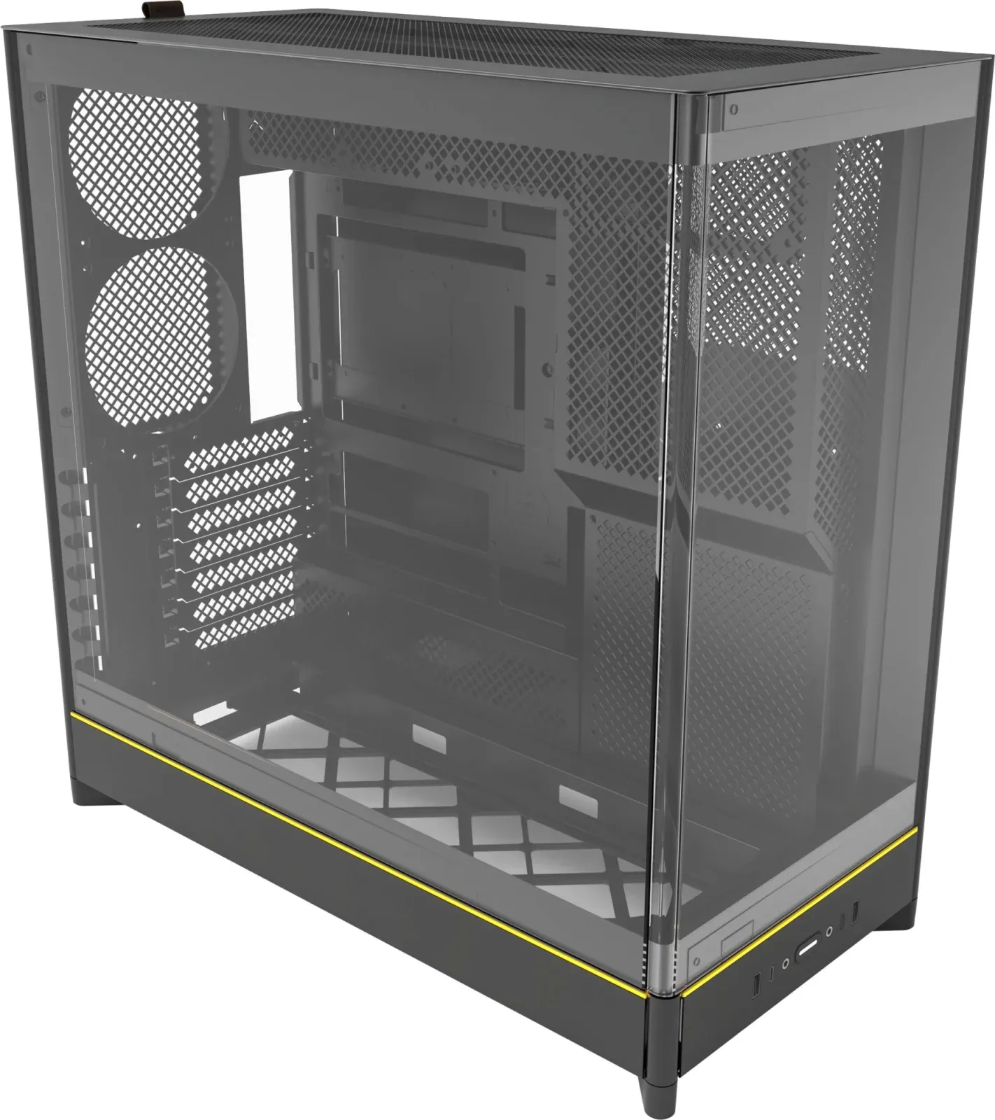 Корпус Montech HS02 черный без БП ATX 8x120mm 2xUSB3.0 audio - фото 1