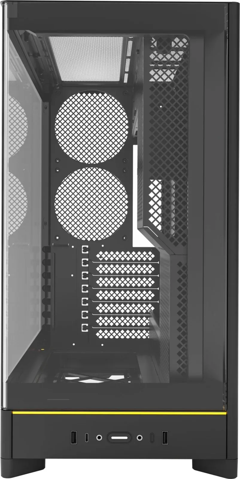 Корпус Montech HS02 черный без БП ATX 8x120mm 2xUSB3.0 audio - фото 3