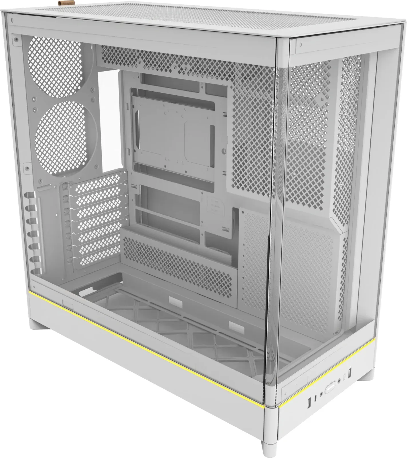 Корпус Montech HS02 белый без БП ATX 8x120mm 2xUSB3.0 audio - фото 1