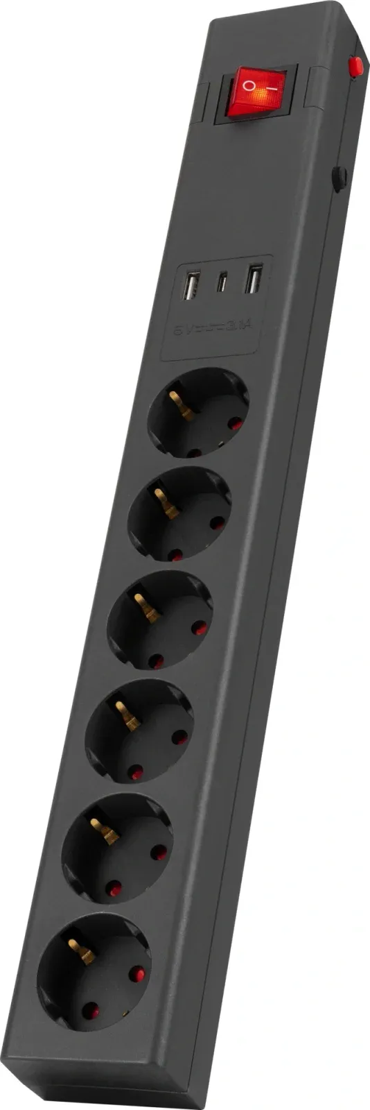 Сетевой фильтр Buro 600SE-1.8-USB-B 1.8м 6 розеток черный коробка - фото 8