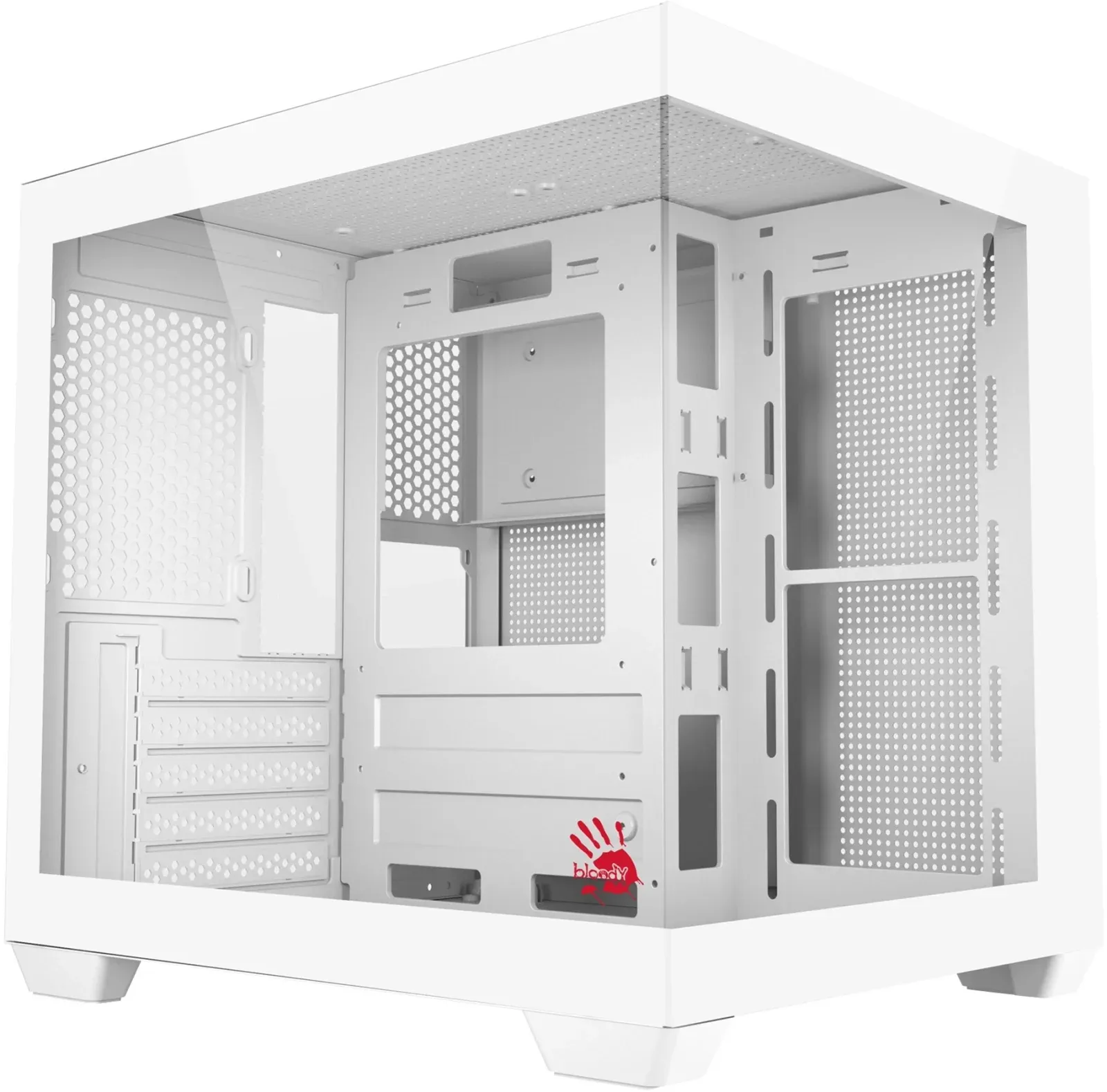 Корпус Bloody CC-121 белый без БП mATX 7x120mm 1xUSB2.0 1xUSB3.0 audio - фото 5