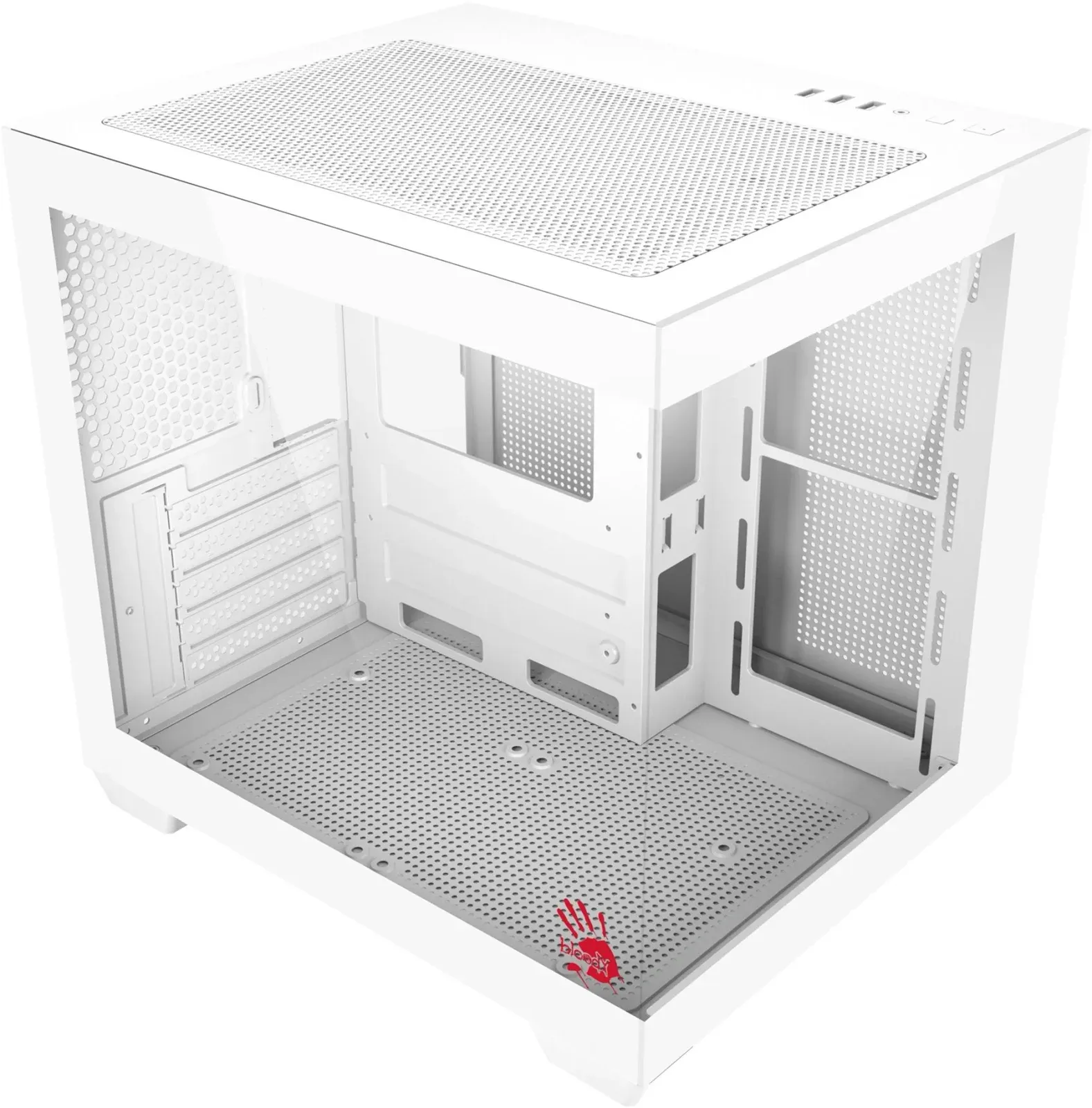 Корпус Bloody CC-121 белый без БП mATX 7x120mm 1xUSB2.0 1xUSB3.0 audio - фото 6