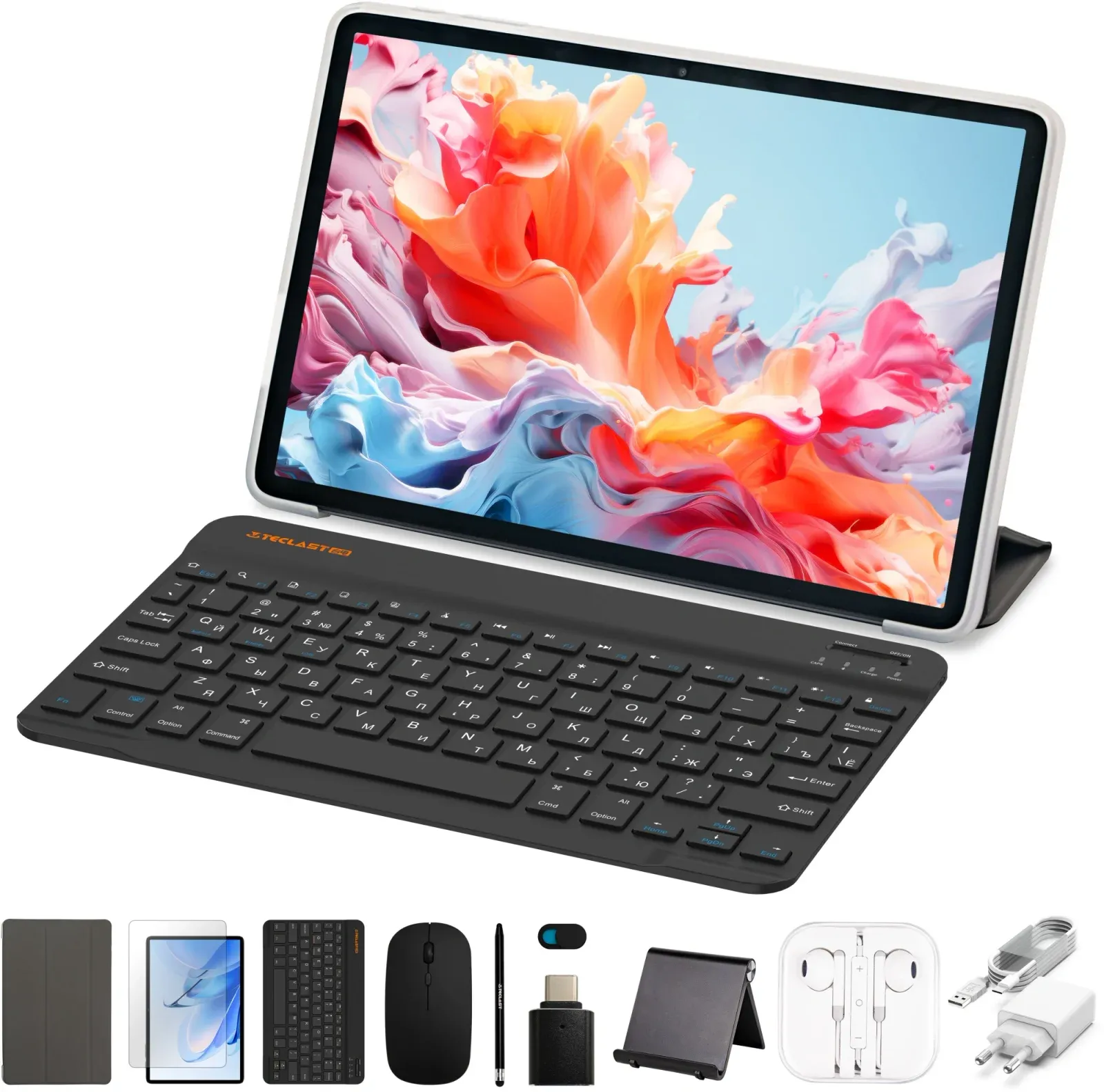 Планшет Teclast P30T Case T606 1.6 8C RAM4Gb ROM128Gb 10.1 IPS 1280x800 Android 15 серый 5Mpix 2Mpix BT WiFi microSD 256Gb 6000mAh 12hr - фото 5