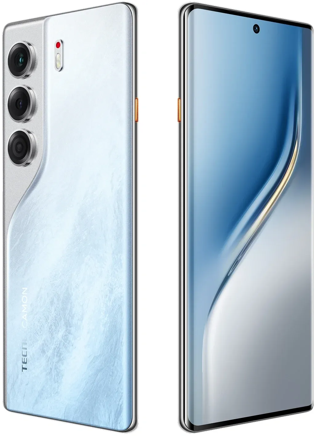 Смартфон Tecno Camon 40 Pro 5G 256Gb 12Gb белый ледяной моноблок 3G 4G 2Sim 6.78 1080x2436 Android 15 50Mpix 802.11 a/b/g/n/ac/ax NFC GPS GSM900/1800 GSM1900 Protect FM - фото 3